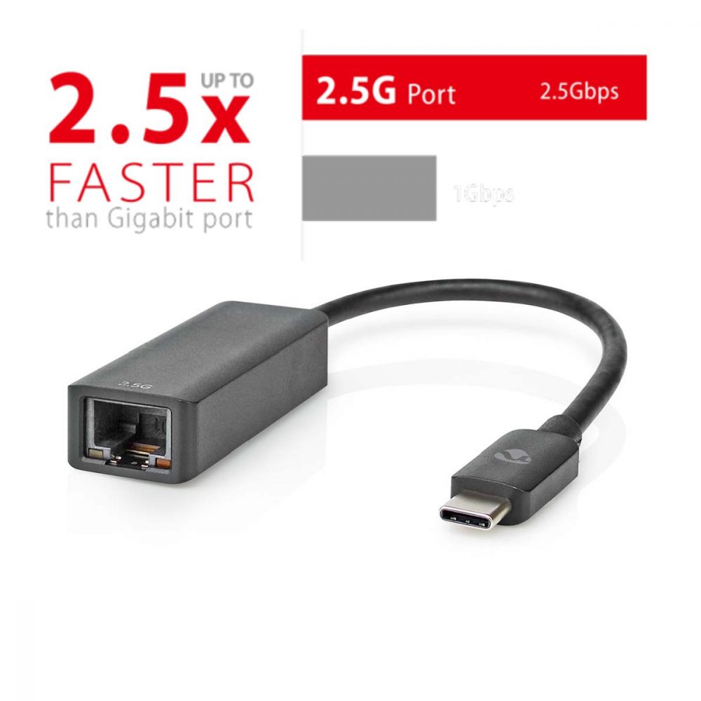 USB-C/TYPE-C to RJ45 2.5 Gigabit Ethernet LAN Network Adapter Cable 10/100/1000/2500 MBPS
