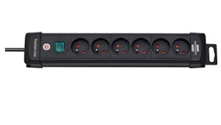 [1951164100] Brennenstuhl 3m 6 Socket CEE Extension Lead, IP20