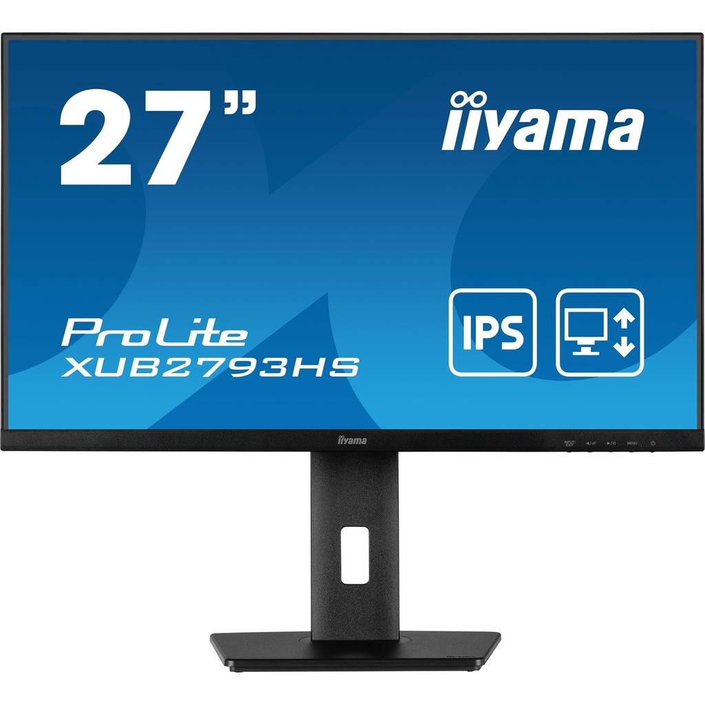 [XUB2793HS-B7] Iiyama ProLite 27 Full HD IPS Monitor with Edge-to-edge Design Perfect for Multi-monitor Setups with Height Adjustable Stand